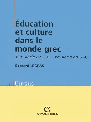 cover image of Éducation et culture dans le monde grec